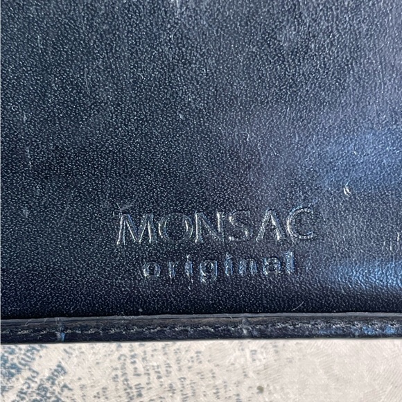 Monsac trifold croc embossed leather wallet - Picture 10 of 11